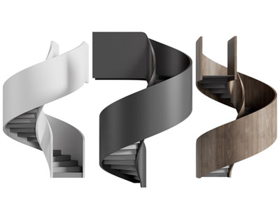 现代旋转楼梯3d模型 现代旋转楼梯