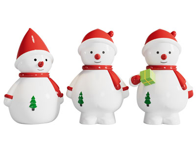 现代雪人雕塑雕刻摆件3d模型 现代雪人雕塑雕刻摆件