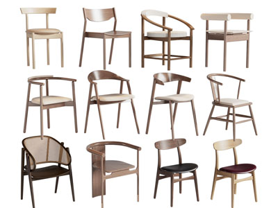 现代实木休闲椅子 餐椅