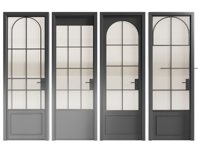 法式玻璃单扇平开门