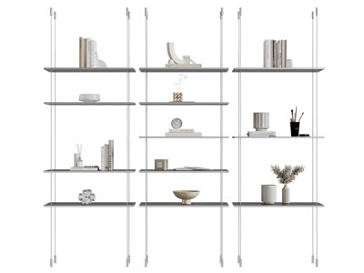 现代开放式金属架装饰架