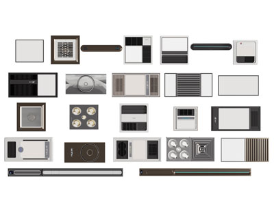 现代暖风扇 线形浴霸3d模型 现代暖风扇 线形浴霸