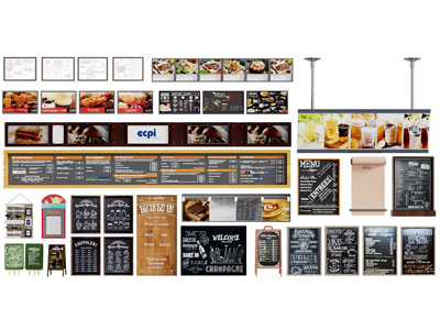现代饭店挂画 黑板菜单 菜谱 灯箱广告牌3d模型 现代饭店挂画 黑板菜单 菜谱 灯箱广告牌