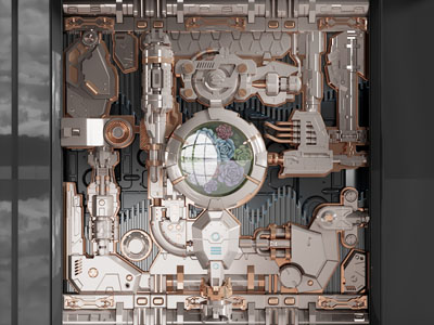 工业风loft科幻背景墙