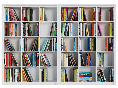 现代开放式书柜