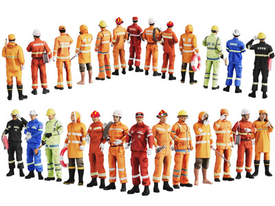 现代消防人员 战士 男人 人物