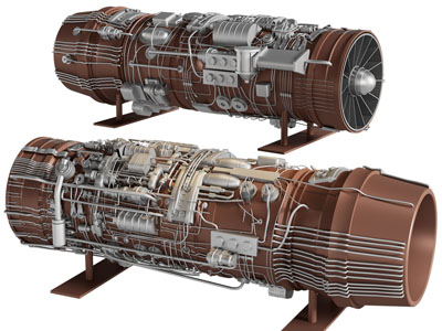 现代航空发动机 涡轮 工业设备3d模型 现代航空发动机 涡轮 工业设备