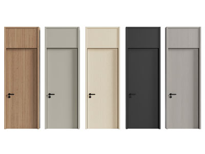 现代单扇平开门 木门