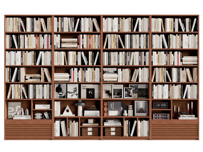 现代实木多层书柜 书架