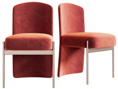 现代红色休闲椅子 餐椅