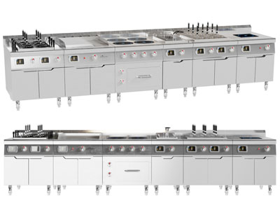 现代不锈钢油炸设备操作台 后厨设备3d模型 现代不锈钢油炸设备操作台 后厨设备