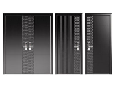 现代双开门 平开门 入户门