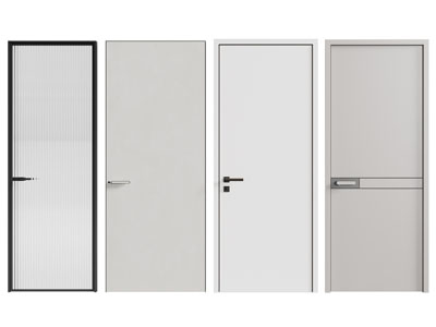 现代单扇平开门 木门 玻璃门