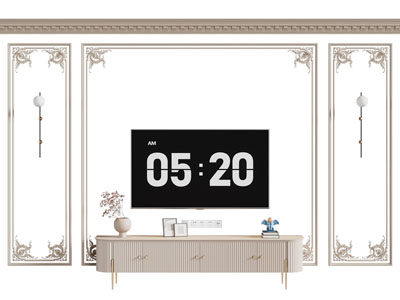 欧式雕花石膏线 电视柜 电视3d模型 欧式雕花石膏线 电视柜 电视