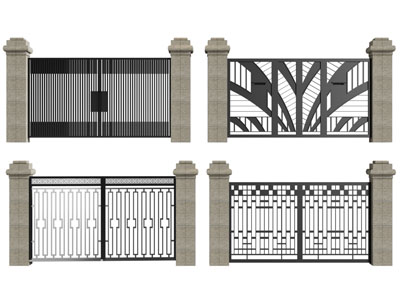 现代庭院铁艺大门