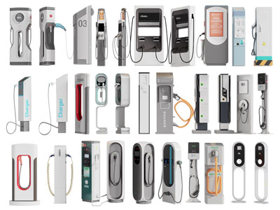 现代新能源车充电桩 商业设备3d模型 现代新能源车充电桩 商业设备