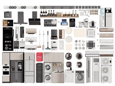现代冰箱 消毒柜 洗衣机 抽油烟机家用厨房电器3d模型 现代冰箱 消毒柜 洗衣机 抽油烟机家用厨房电器