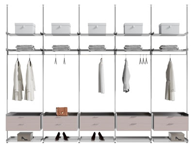 现代开放式更衣柜 衣柜3d模型 现代开放式更衣柜 衣柜