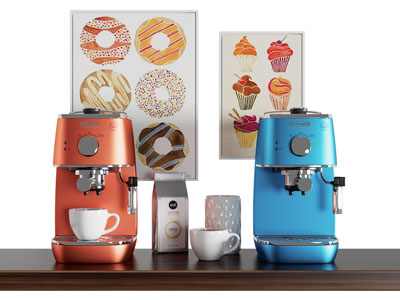 现代咖啡机 咖啡杯 杯子3d模型 现代咖啡机 咖啡杯 杯子