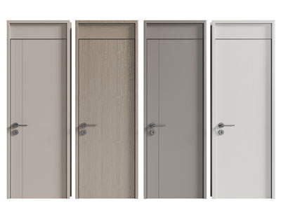 现代单扇平开门 木门