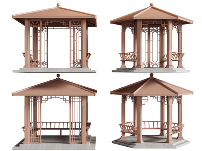 新中式四角 六角亭子 凉亭