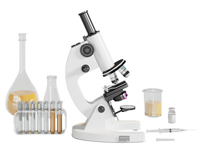 现代显微镜 试管 烧杯实验器材3d模型 现代显微镜 试管 烧杯实验器材