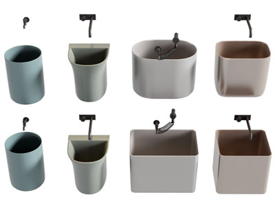 现代拖把池 水龙头3d模型 现代拖把池 水龙头