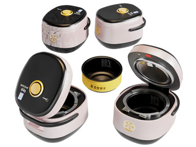 现代电饭锅 厨房电器3d模型 现代电饭锅 厨房电器