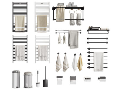 现代小背篓暖气片 毛巾架3d模型 现代小背篓暖气片 毛巾架