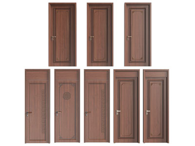 新中式单扇平开门 木门