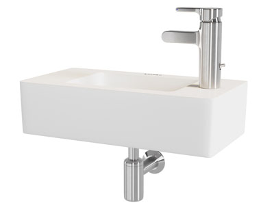 现代水龙头 方形洗脸盆