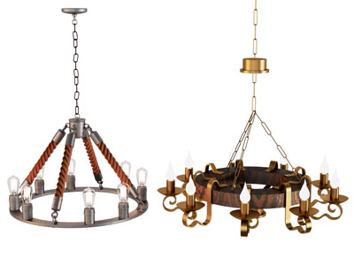 工业风loft烛台吊灯