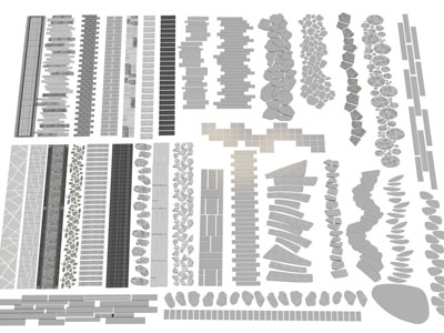 现代石子路 景观石路 碎石路 青石路