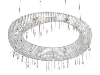 现代圆环水晶吊灯