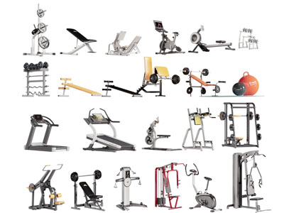 现代健身器材 跑步机 综合锻炼器 体育设备3d模型 现代健身器材 跑步机 综合锻炼器 体育设备