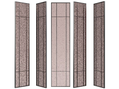 新中式隔断 护墙板3d模型 新中式隔断 护墙板