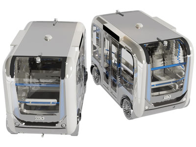 现代智能车 无人送货车 无人配送车3d模型 现代智能车 无人送货车 无人配送车