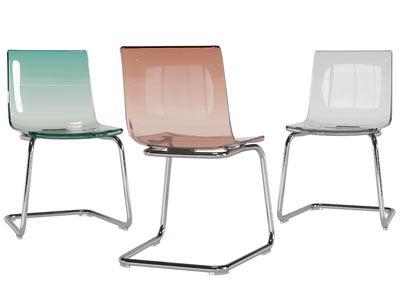 现代亚克力办公椅子