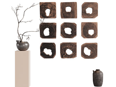 侘寂风木饰品墙饰挂件