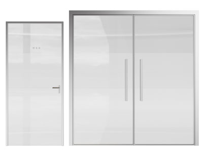 现代办公玻璃大门 双开门 平开门