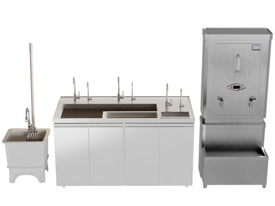 现代商用热水器 洗菜盆后厨设备3d模型 现代商用热水器 洗菜盆后厨设备