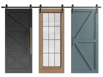 北欧实木谷仓门 推拉门