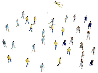 现代踢足球的人们 多人 人物3d模型 现代踢足球的人们 多人 人物