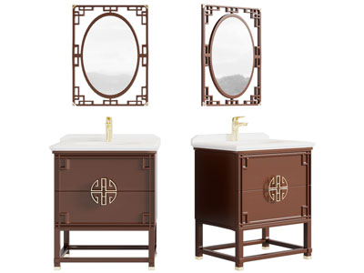 新中式洗手台 镜子