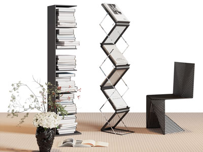 现代金属书架 休闲椅子