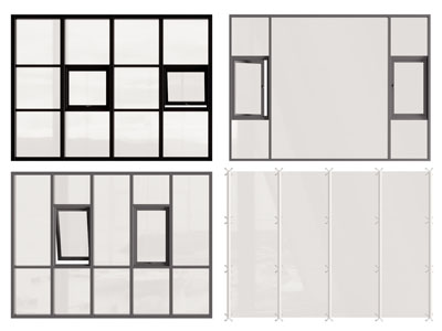 现代阳台推拉窗户