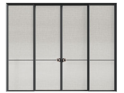 现代夹丝玻璃推拉门