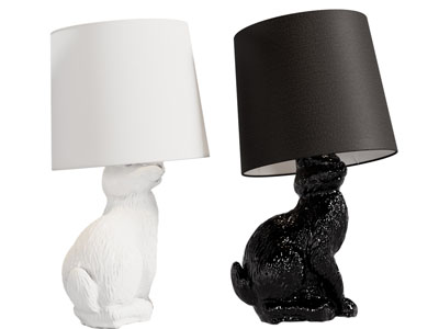 现代兔子雕塑台灯