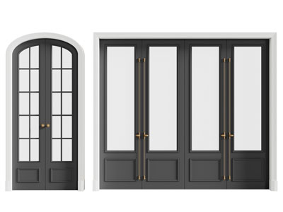 法式拱形门 双开门