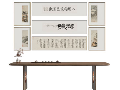 新中式装饰挂画3d模型 新中式装饰挂画